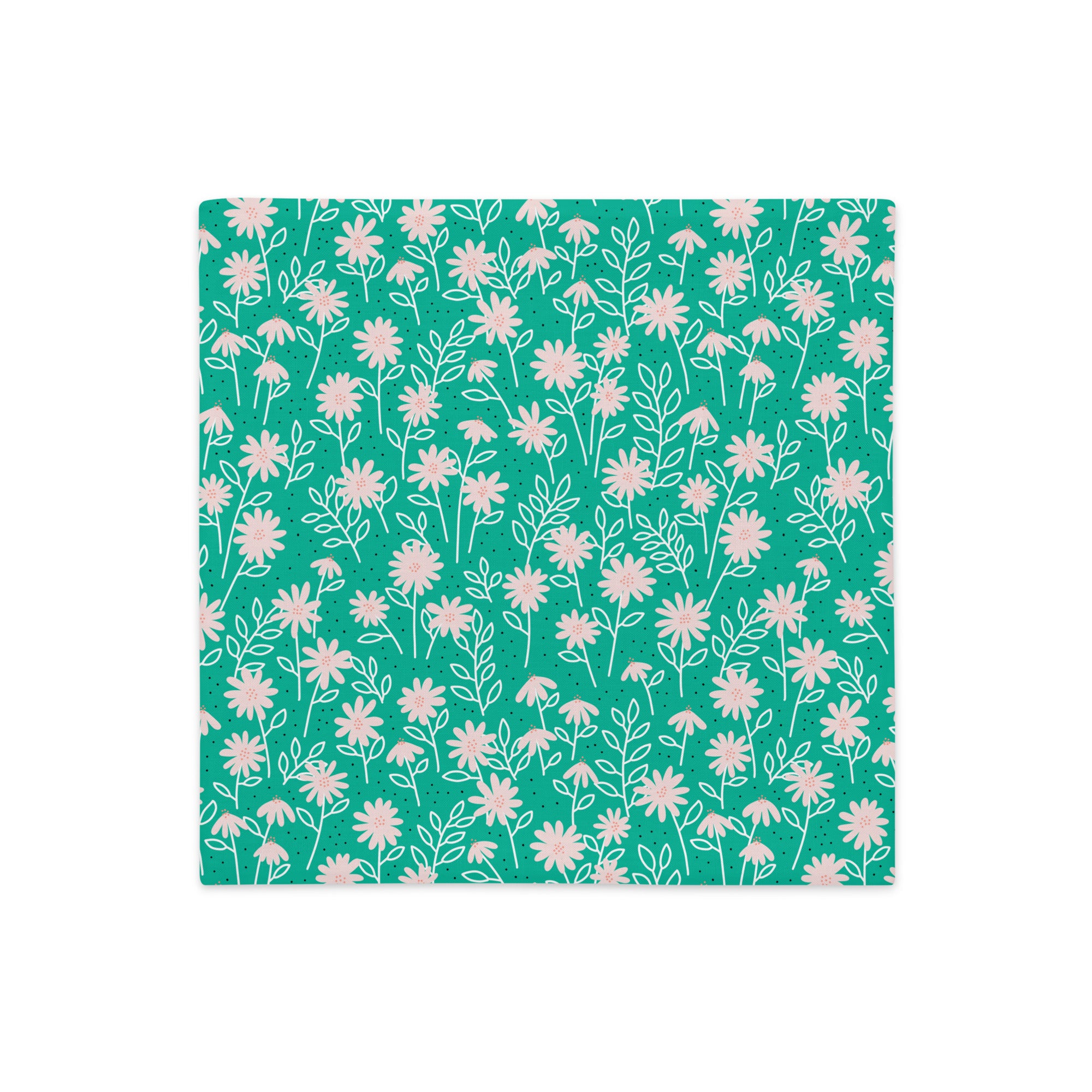 Peachy Keen Daisy Dot Pillow Case (Double Sided Design)