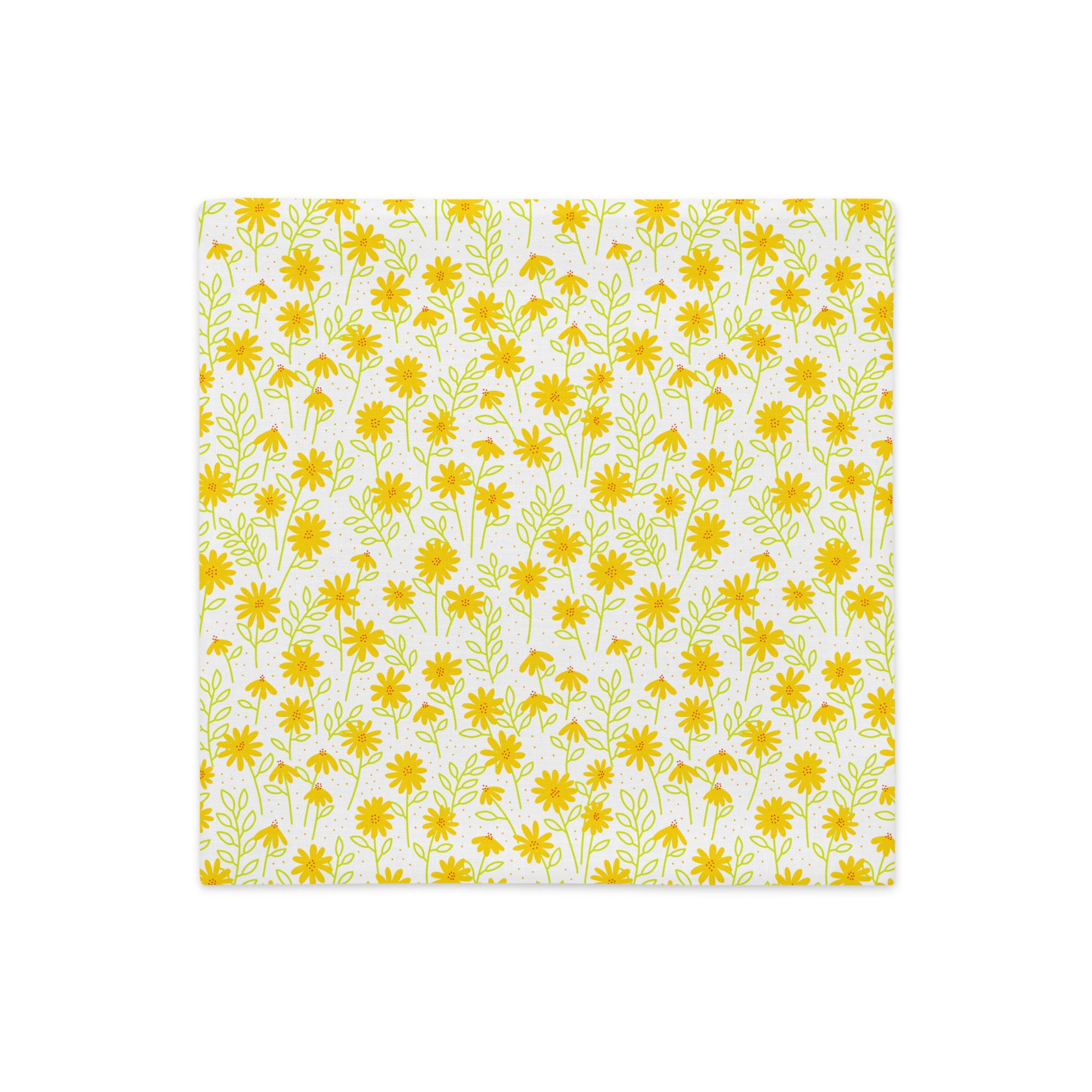 Limewire Daisy Dot Pillow Case (Double Sided Design)