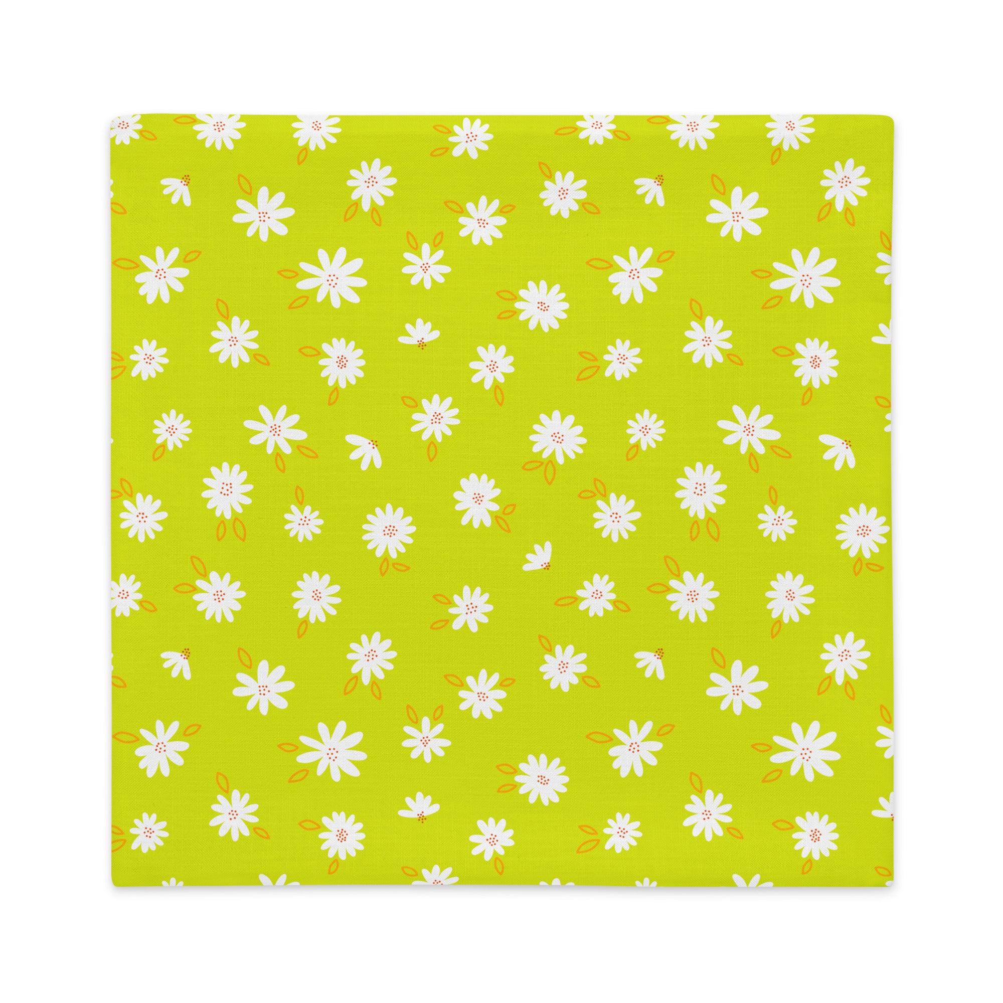 Limewire Daisy Dot Pillow Case (Double Sided Design)