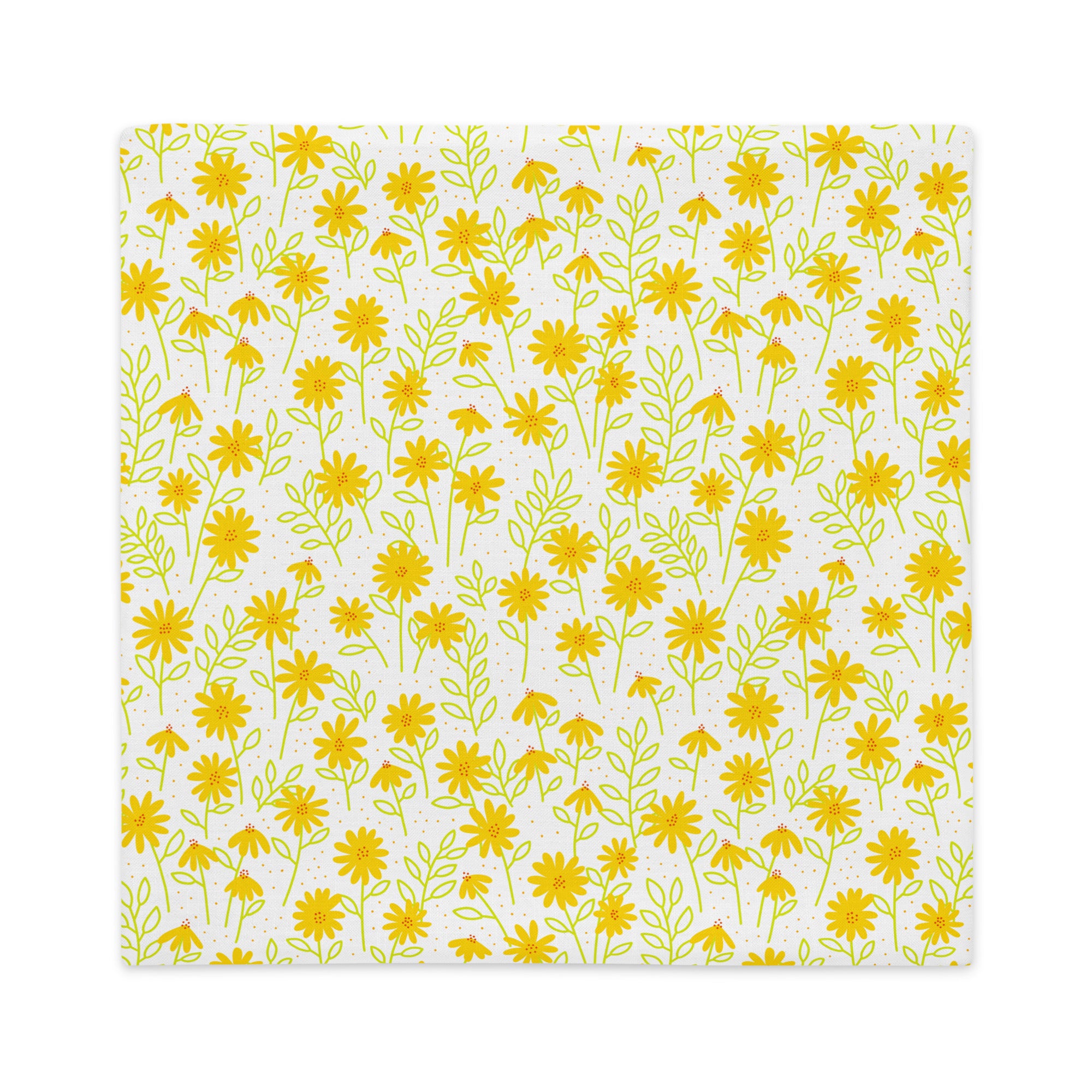 Limewire Daisy Dot Pillow Case (Double Sided Design)