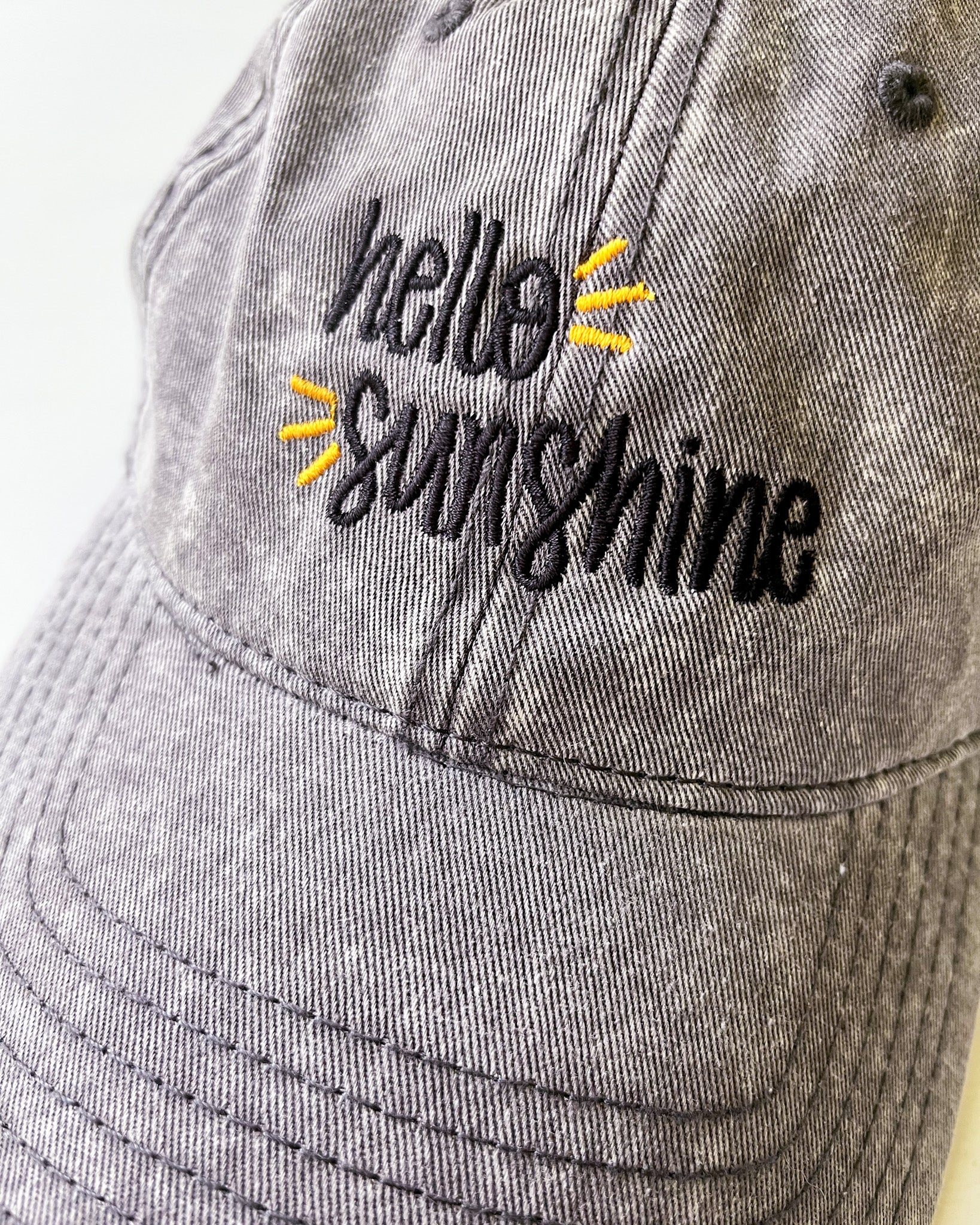 Hello Sunshine Embroidered Dad Hat