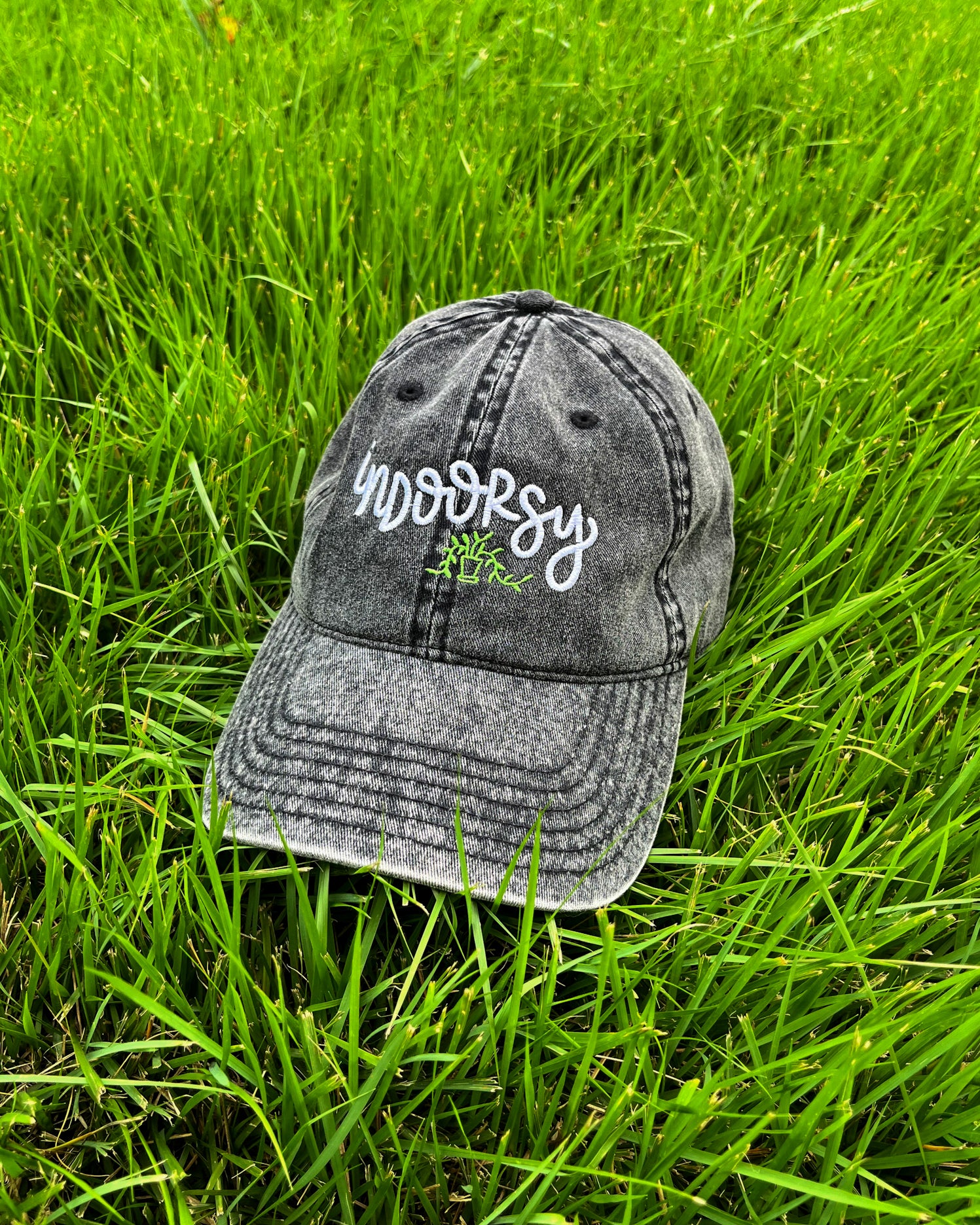 Indoorsy Potted Plant Embroidered Dad Hat