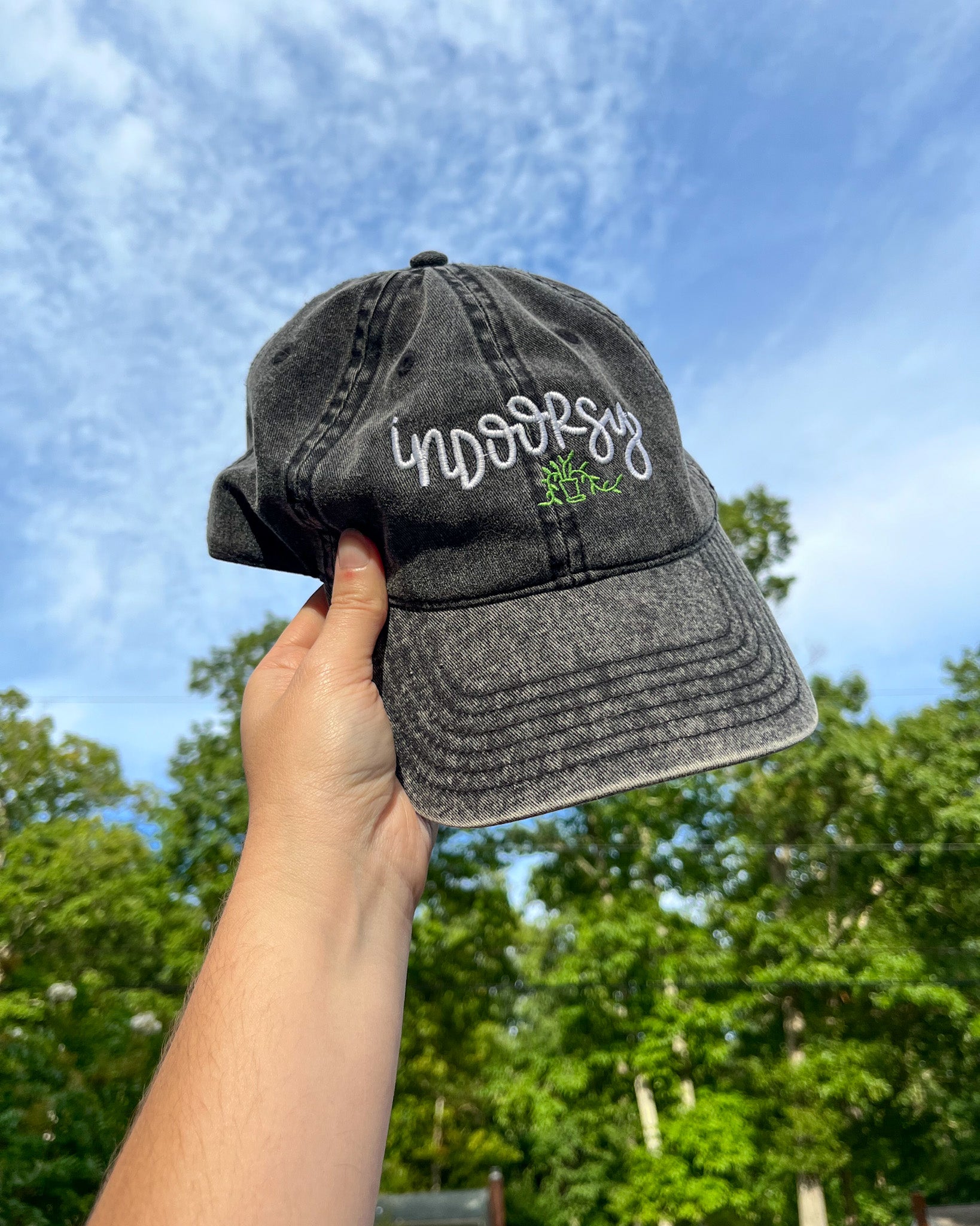 Indoorsy Potted Plant Embroidered Dad Hat